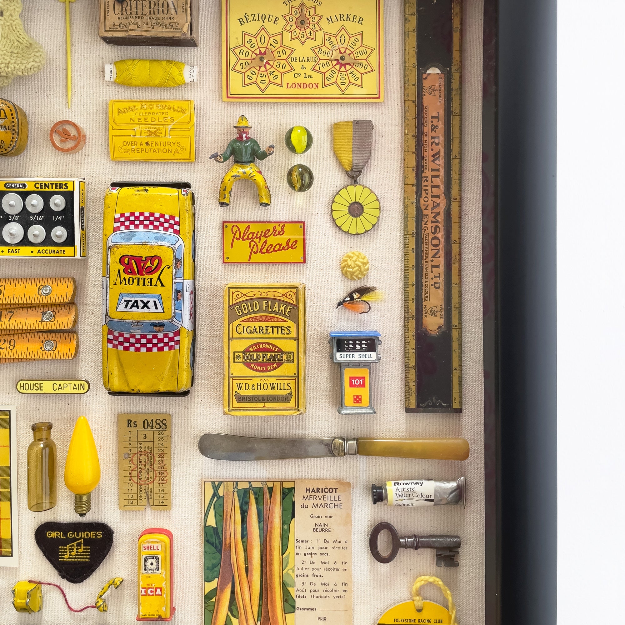 Composition in Yellow – Unique Vintage Object Artwork